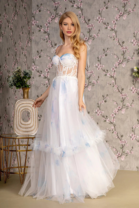 Ivory Cute A-Line Slip Dress Floor-length Tulle Prom Dress
