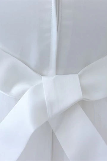 White Beading Sleeveless Flower Girl Dress