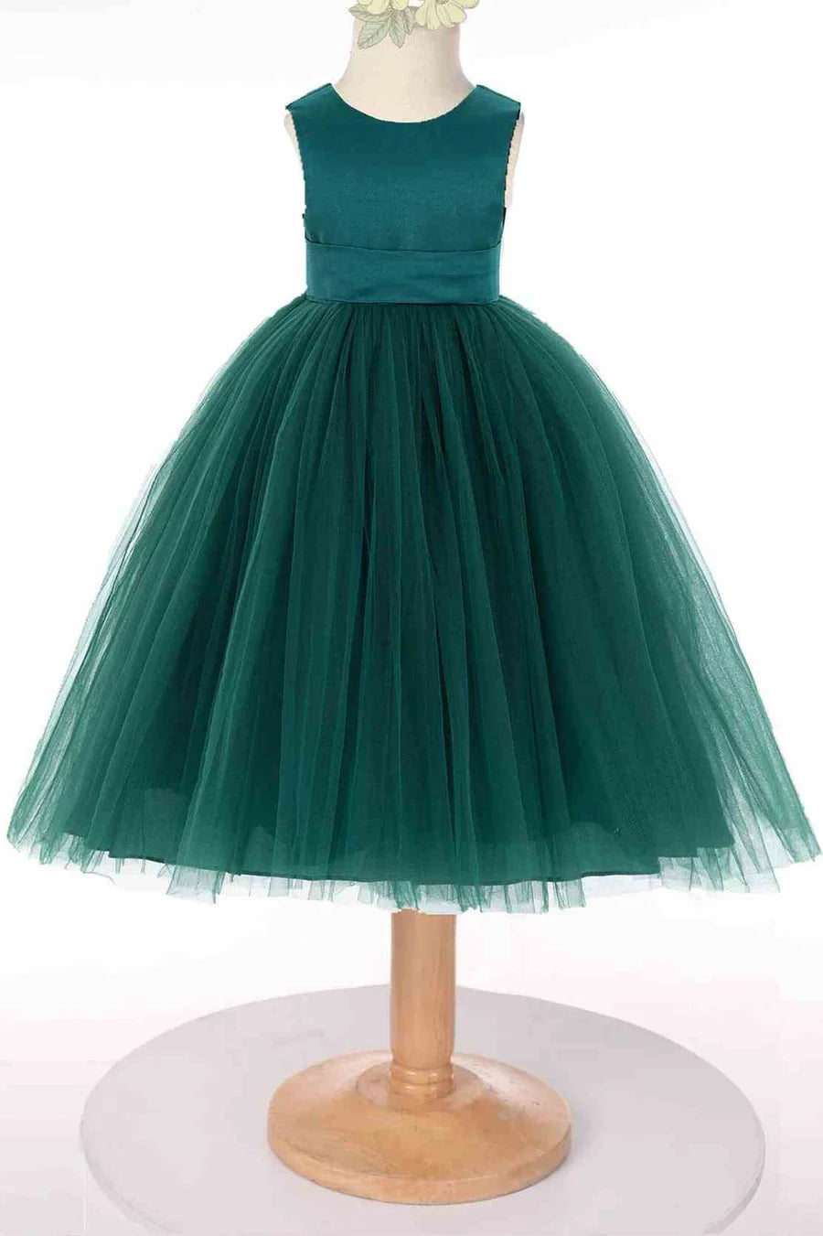 Mauve Tulle Sleeveless Bow Back Flower Girl Dress