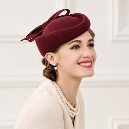 Wool Wedding Special Occasion Vintage With Bowknot Headpiece Headwear