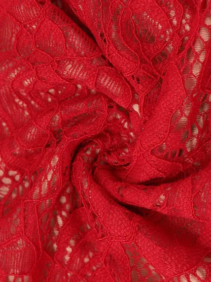 Red lace bodycon maxi dress blends evening dress