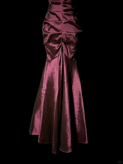 Mermaid One Shoulder Sleeveless Long Prom Gown Fairy Prom Dresses