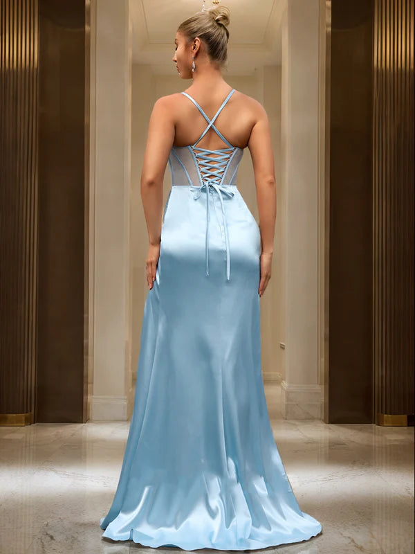 Mermaid Sweetheart Sleeveless Ruched Prom Dresses