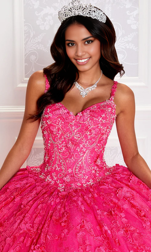Glow-in-the-Dark Princesa Quinceañera Dress Princess Dress With cloak Floor Length with Appliques