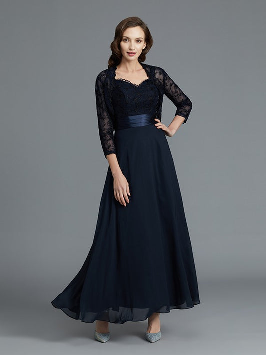 A-Line/Princess Sweetheart Sleeveless Chiffon Ankle-Length Mother of the Bride Dresses