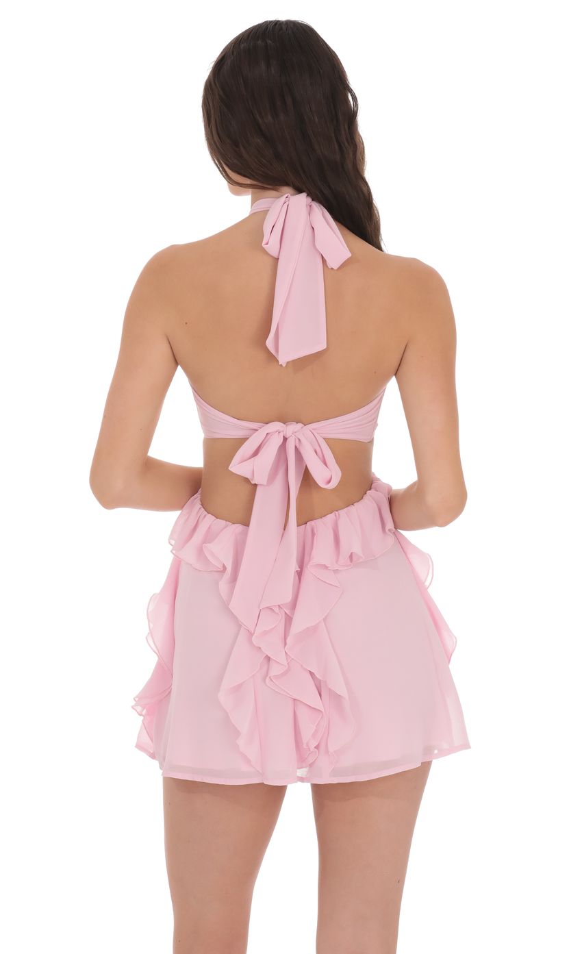 Chic Chiffon Cutout Ruffle Dress Homecoming dresses