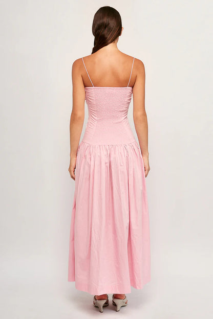 Sexy Spaghetti Straps Ruched Ankle-Length Prom Dress
