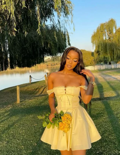 Chic A Line Party Dress Short Prom Dresses Homecoming Gowns