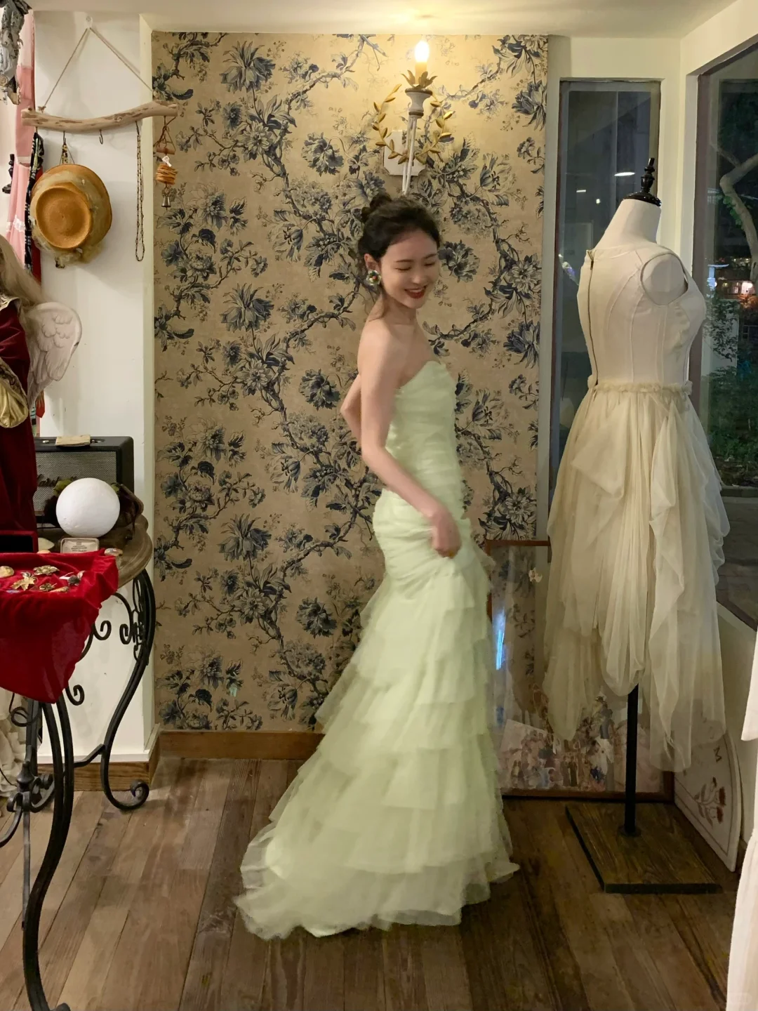 Vintage Light Green Sweetheart Neck Layered Tulle Prom Dress 22th Birthday Dress