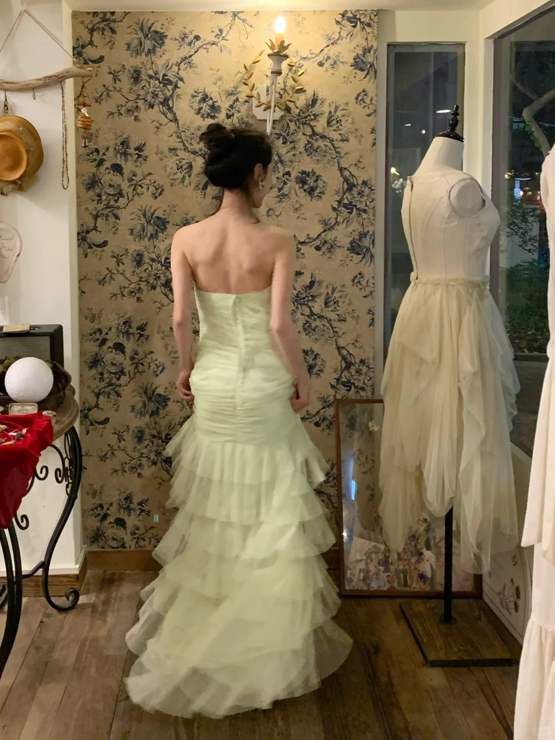 Vintage Light Green Sweetheart Neck Layered Tulle Prom Dress 22th Birthday Dress