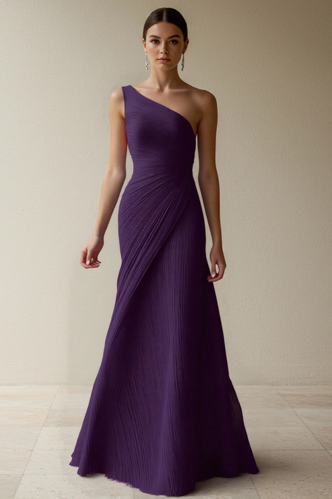 Elegant ormal Party Prom Dress One Shoulder Maxi Dress