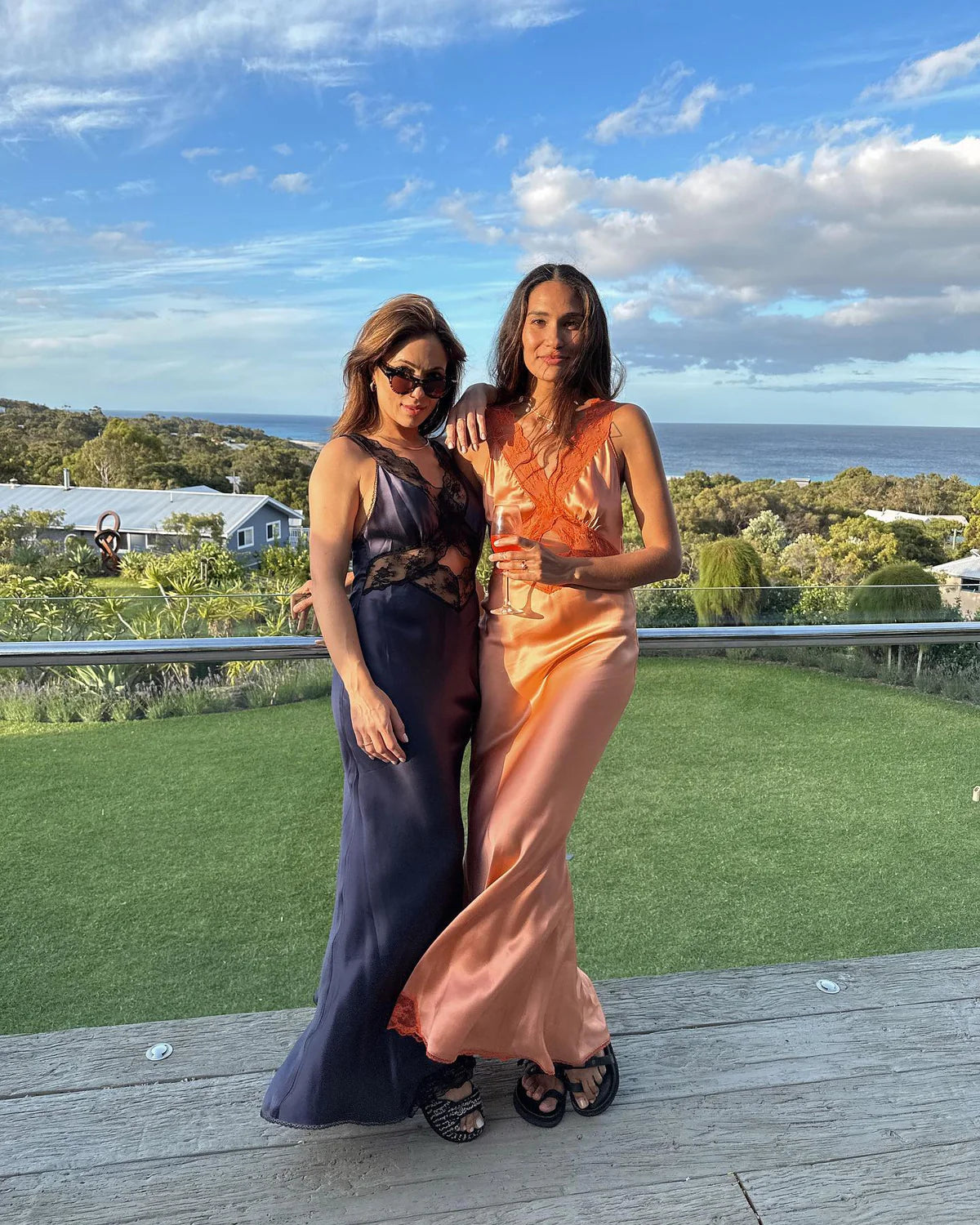 Chic Peach Cut Out Gown Sleeveless Backless Prom Dress