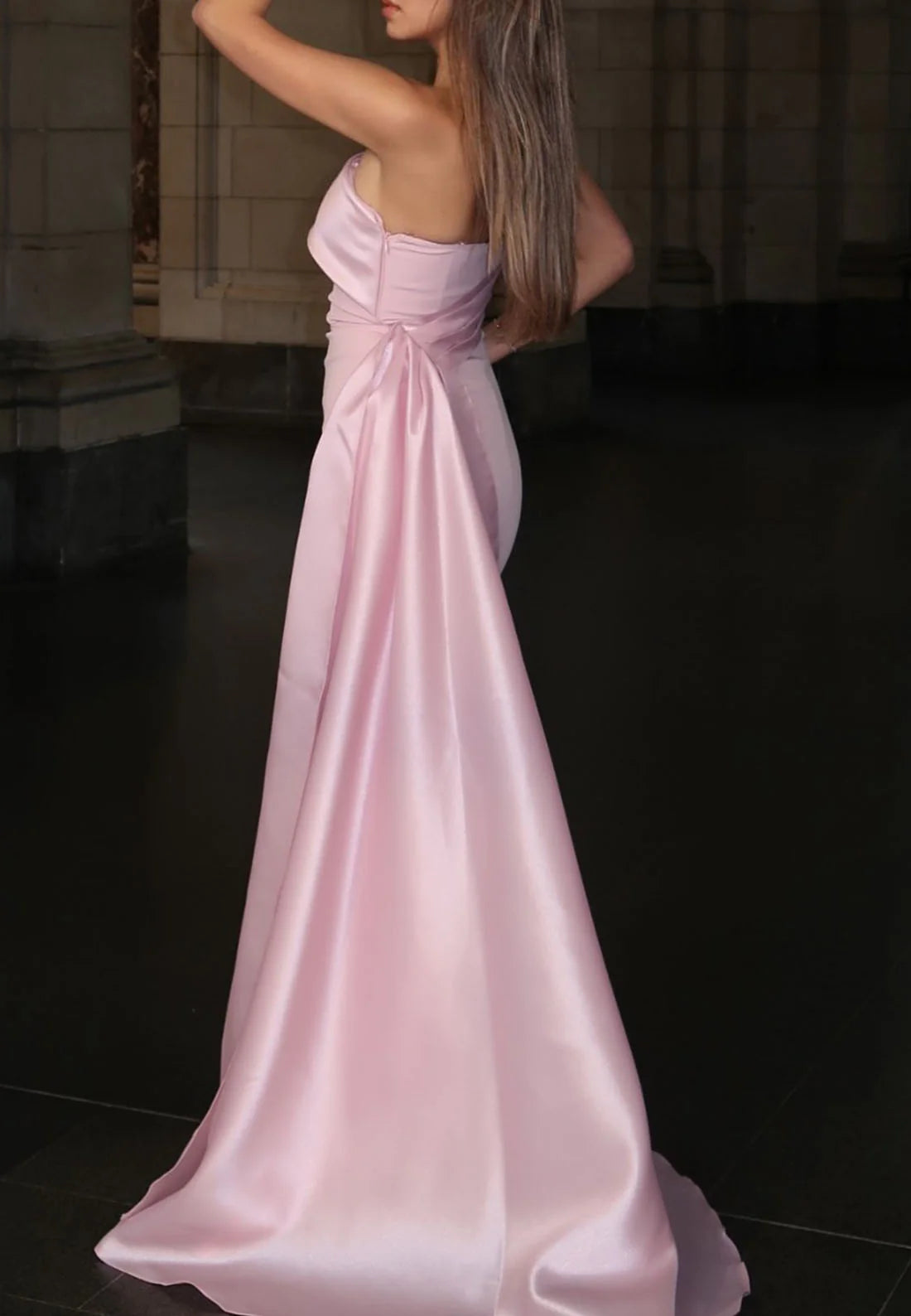 Chic Straight Across Sleeveless Sleek Mermaid Evening Formal Dress