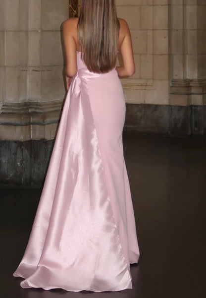 Chic Straight Across Sleeveless Sleek Mermaid Evening Formal Dress