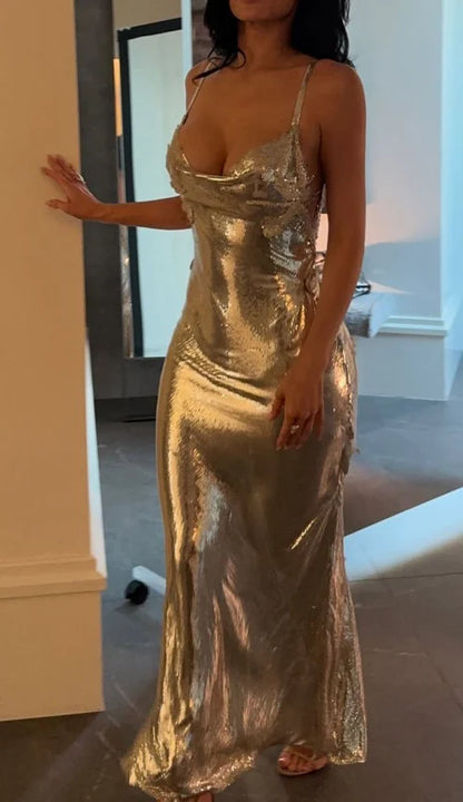 Chic Sequin Long Prom Dresses Formal Dress