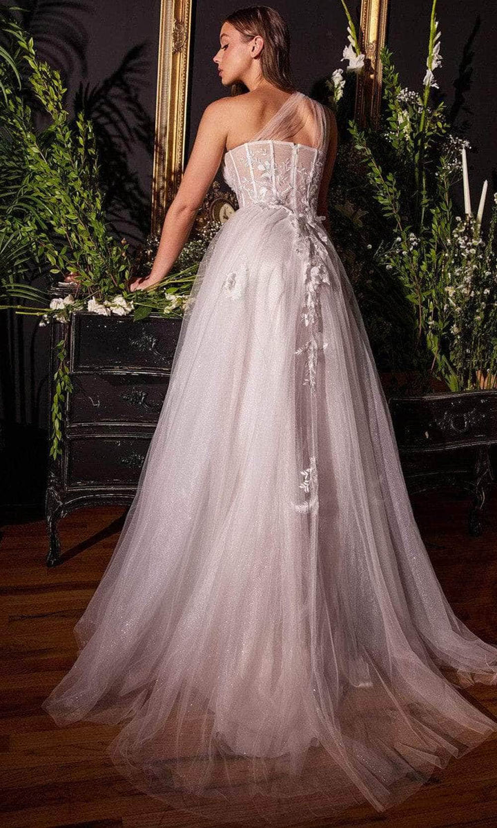 Sexy One Shoulder Corset Appliques Bridal Gown