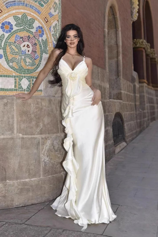 Elegant Slip Backless Maxi Prom Dress