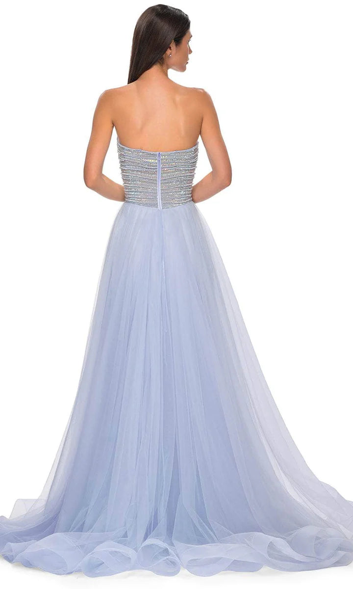 Beaded Bodice Tulle A-Line Prom Gown