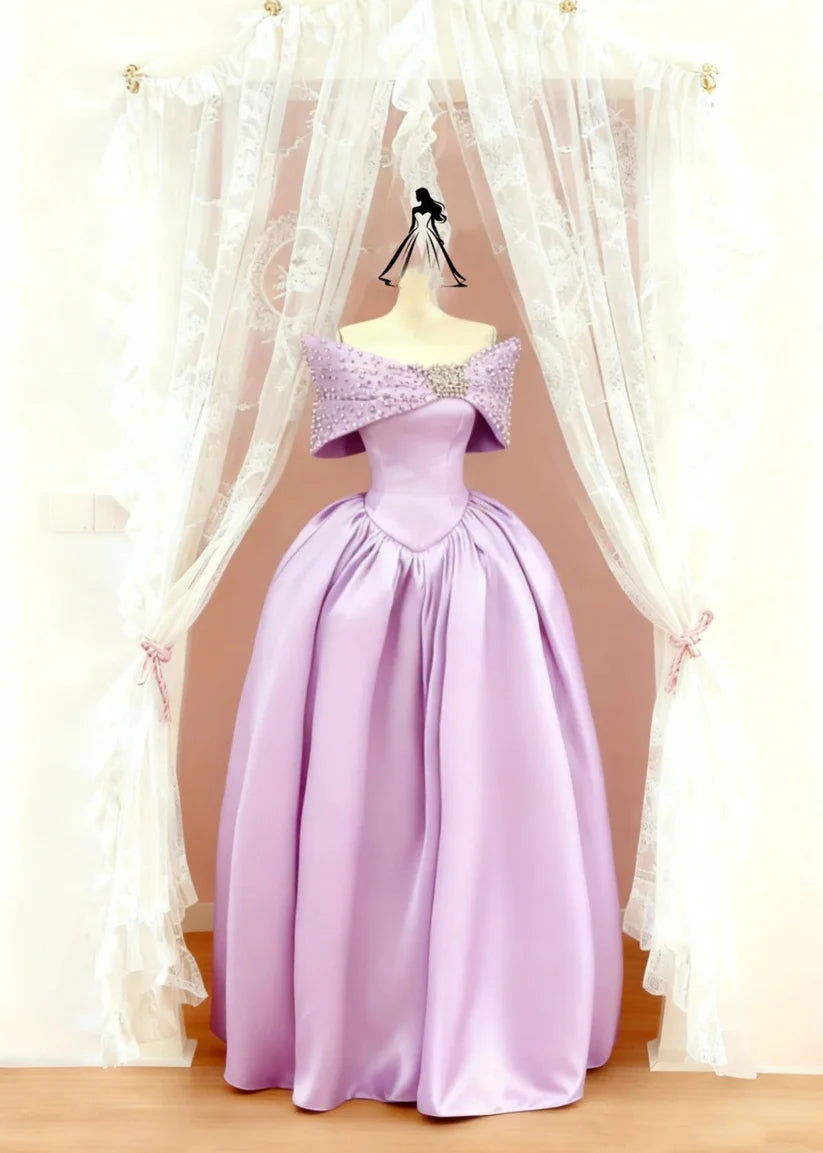 Elegant Sheath Gold Wedding Guest Dresses Satin Off-shoulder Gold Evening Dresses