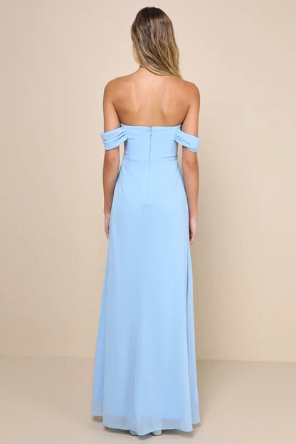 sleeveless backless side slit and floor length Prom dress