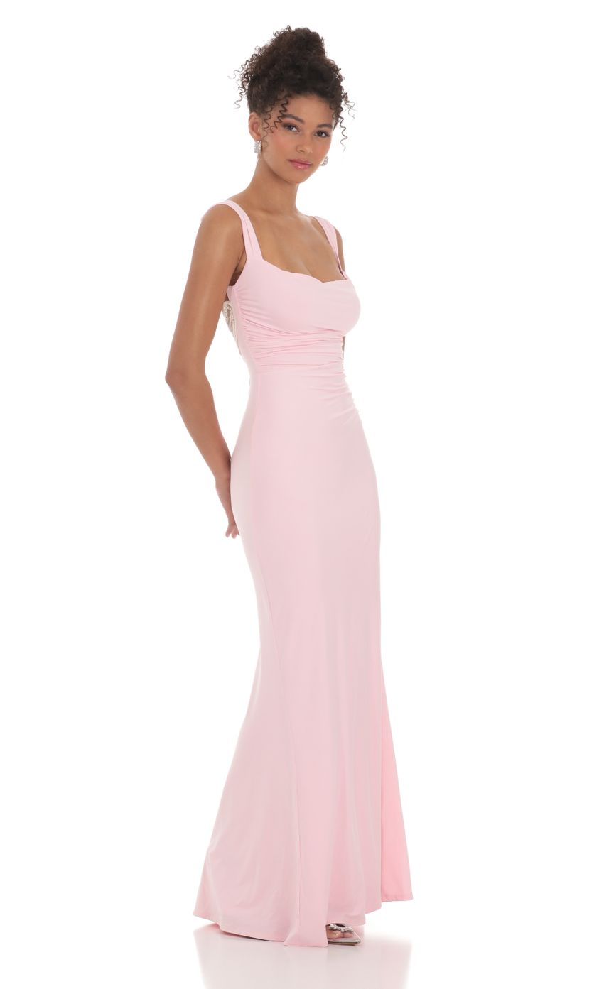 Blush Pink Sweetheart Mermaid Prom Dress With Butterfly Lace Back Jersey Formal Prom Dress