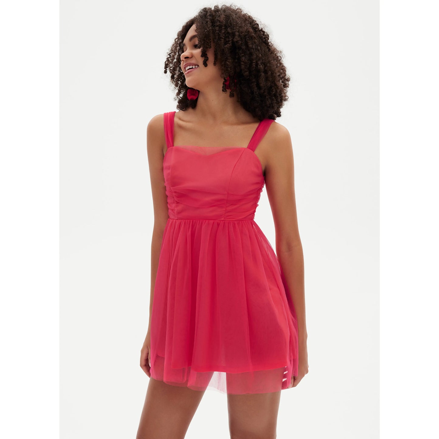 Charming A-Line Sweetheart Sleeveless Ruffled Hot Pink Short Homecoming Dress