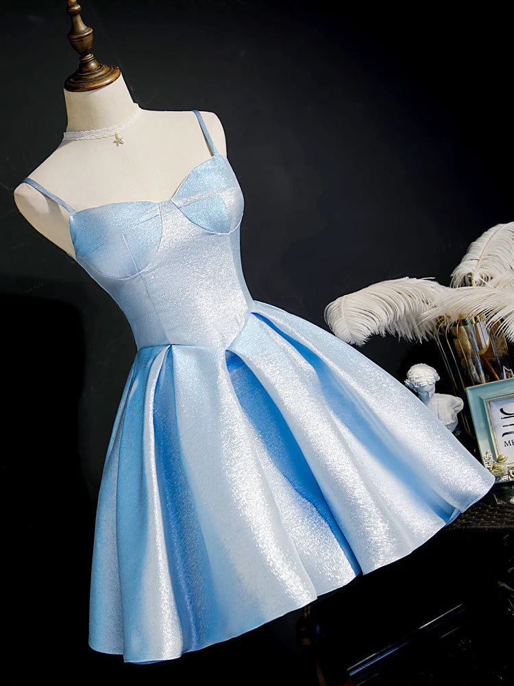 Close-up of the sweetheart neckline and bodice of the short dress.