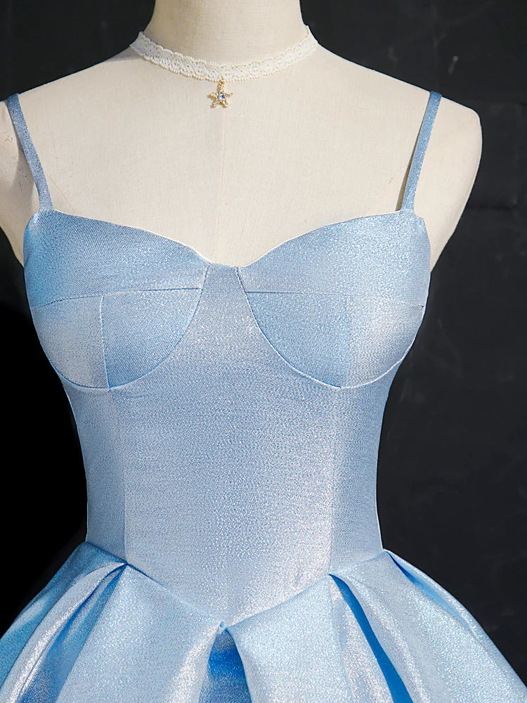 Side profile of the A-line short dress, showcasing its silhouette.