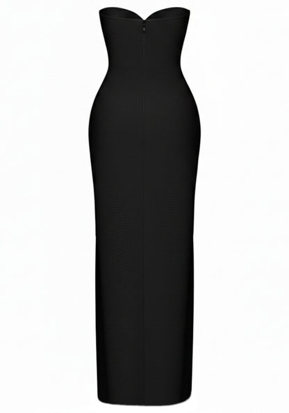 Chic Black Off-Shoulder Floral Embellished Mermaid Long Formal Evening Prom Dresses