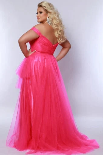 Chic A-Line Off-Shoulder Sleeveless Tiered Slit Turquoise Maxi Evening Dresses Gown