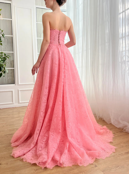 3D Lace Appliques Off Shoulder Prom Dresses for Women Tulle lovely Wedding Dress Long Ball Gown