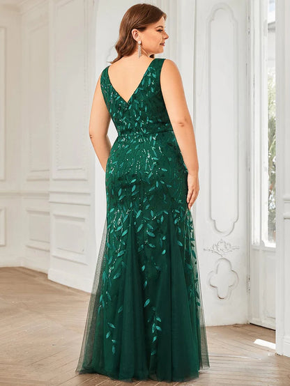 Plus Size Maxi Sequin Formal Dresses & Gowns