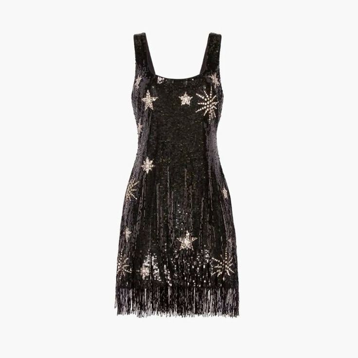 Full length view of a model in the black sequin halter homecoming dress.