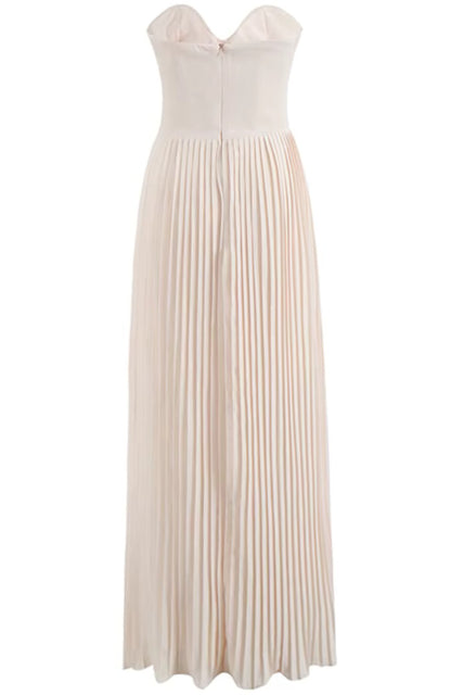 Elegant Light Pink Pleated Sweetheart Neckline Tiered Midi Formal Evening Party Dress