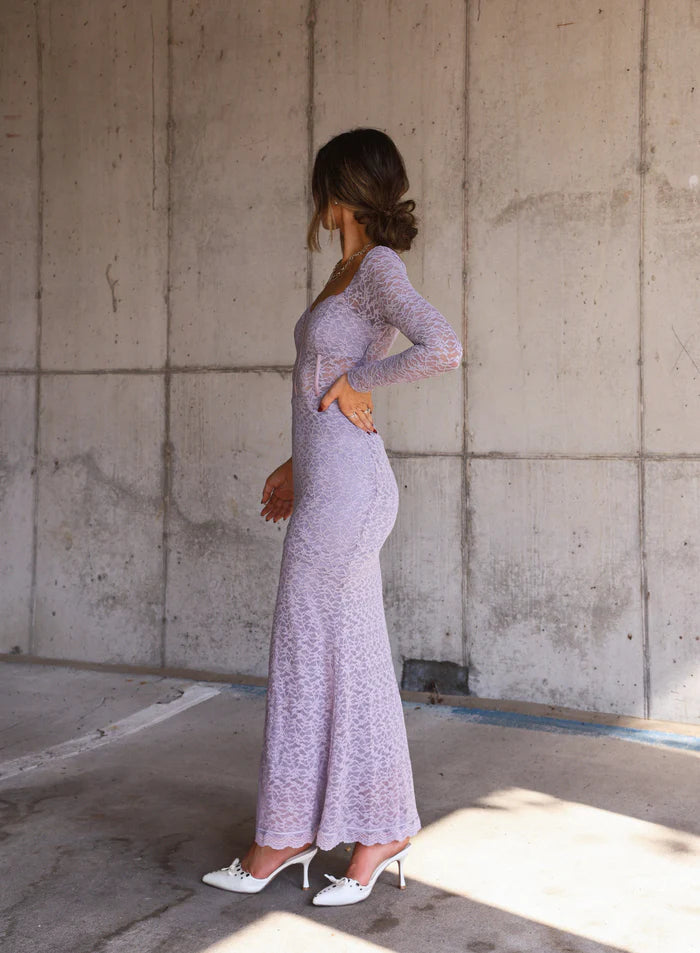 Elegant Long Sleeve Square Neck Sheer Lace Corset Mermaid Maxi Prom Dress For Wedding Guest Bridal Shower Formal Evening