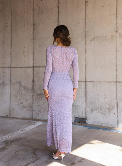 Elegant Long Sleeve Square Neck Sheer Lace Corset Mermaid Maxi Prom Dress For Wedding Guest Bridal Shower Formal Evening