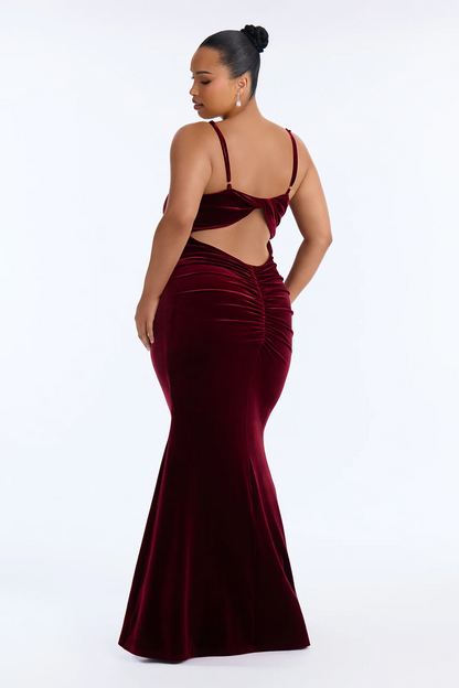Elegant Mermaid Sweetheart Spaghetti Strap Cutout Long Evening Dress