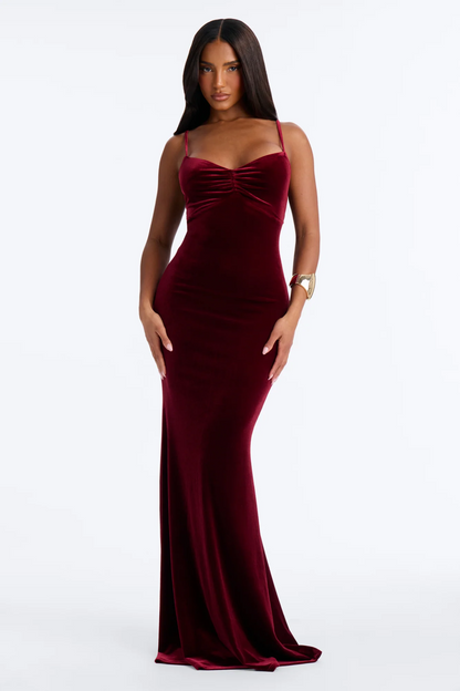 Elegant Mermaid Sweetheart Spaghetti Strap Cutout Long Evening Dress