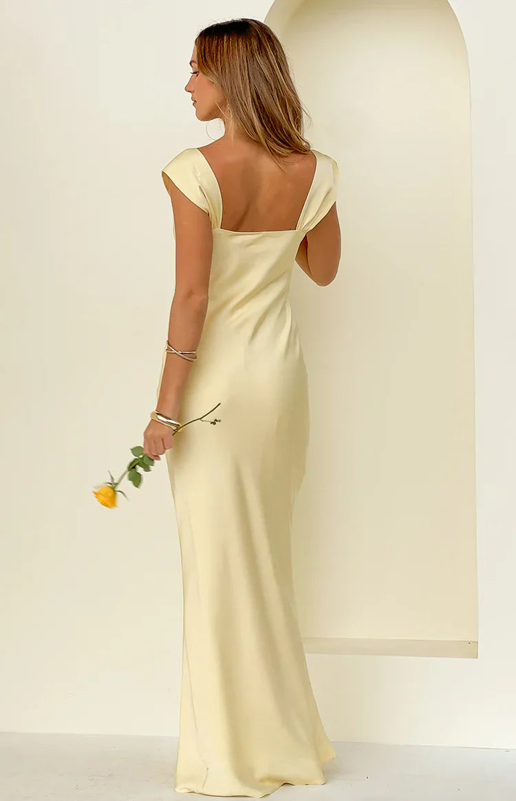 Elegant Off The Shoulder Sweetheart Neck Ruched Bust Satin Mermaid Maxi Prom Dress