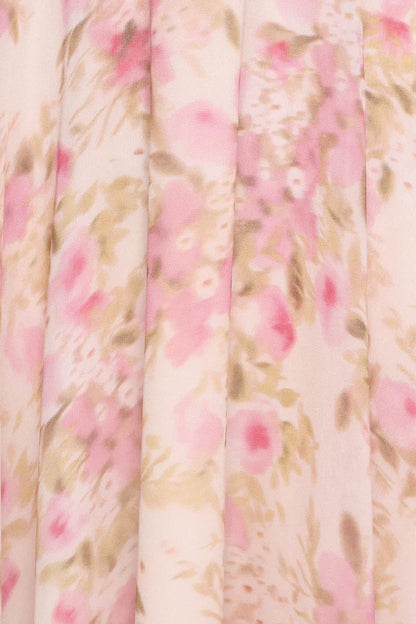 Elegant Spaghetti Strap V Neck Floral Print Chiffon Maxi Prom Dress With Smocked Back For Formal Evening Wedding Guest Bridesmaid Cocktail Party