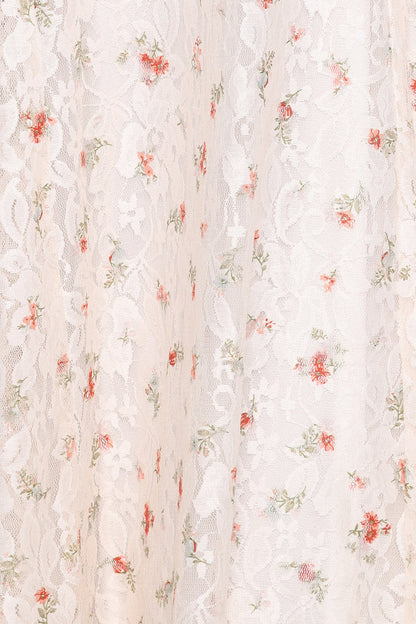 Elegant Square Neck Sleeveless Floral Print Lace A-Line Maxi Prom Dress For Formal Evening Wedding Guest Bridesmaid Cocktail Party