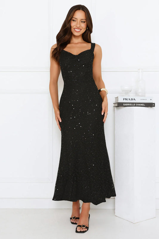 Elegant Square Neckline Sleeveless Open Back Bow Detail Sequin Embellished Mermaid Maxi Evening Dress For Formal Evening Prom Wedding Guest Bridesmaid Cocktail Party Gala