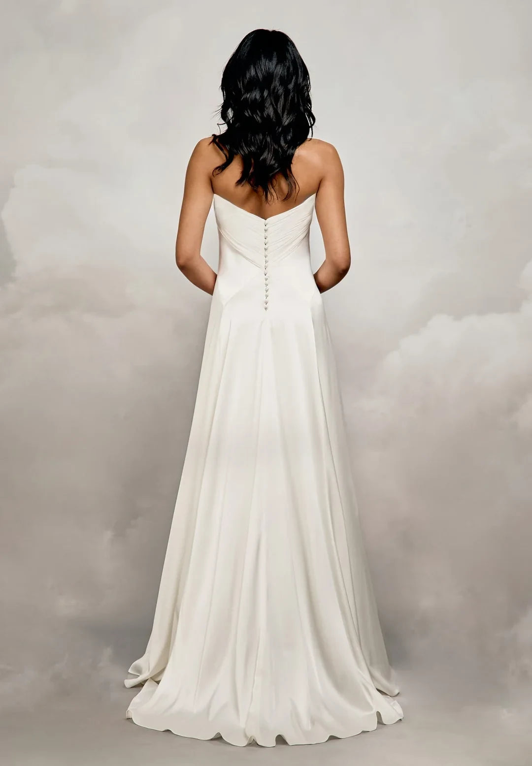Elegant A-Line Halter Neck Sleeveless Criss-Cross Ivory Floor-Length Wedding Gown