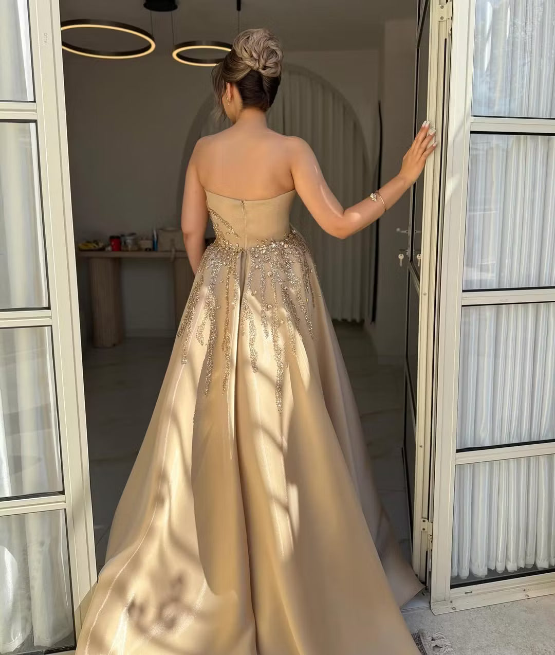 Elegant A-Line Off-Shoulder Floral Ruched Light Blue Floor-Length Prom Dress