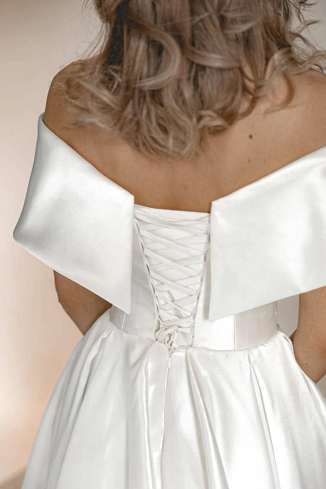 Elegant A-Line Off-Shoulder Romantic White Floor-Length Wedding Gown for Brides