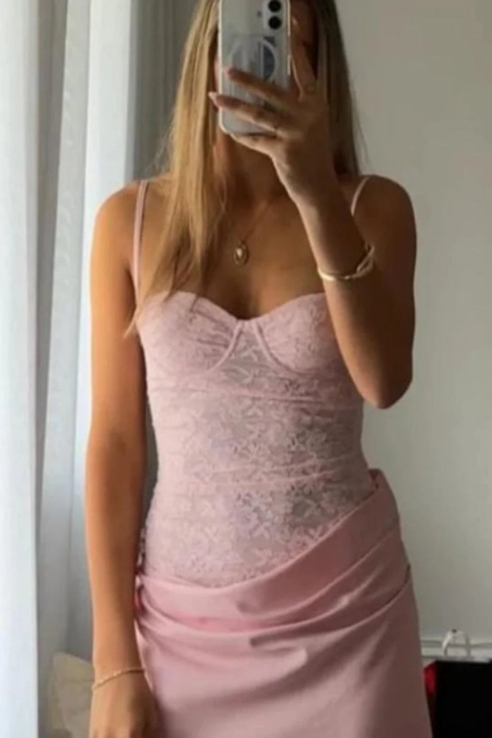 Elegant A-Line Sweetheart Sleeveless Corset Draped Pink Long Prom Dresses Gown
