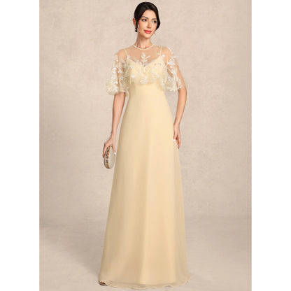 Elegant A-Line Sweetheart Sleeveless Embroidered Flowy Champagne Floor-Length Mother Of The Bride Dresses Women's Gown