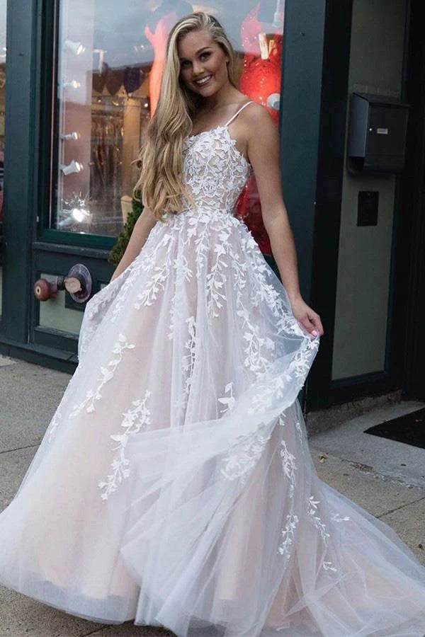 Elegant A-Line Sweetheart Sleeveless Floral Applique Blush Pink Floor-Length Prom Dress