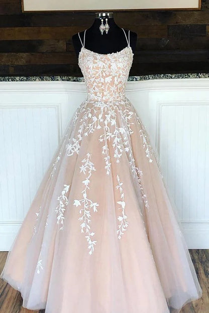 Elegant A-Line Sweetheart Sleeveless Floral Applique Blush Pink Floor-Length Prom Dress