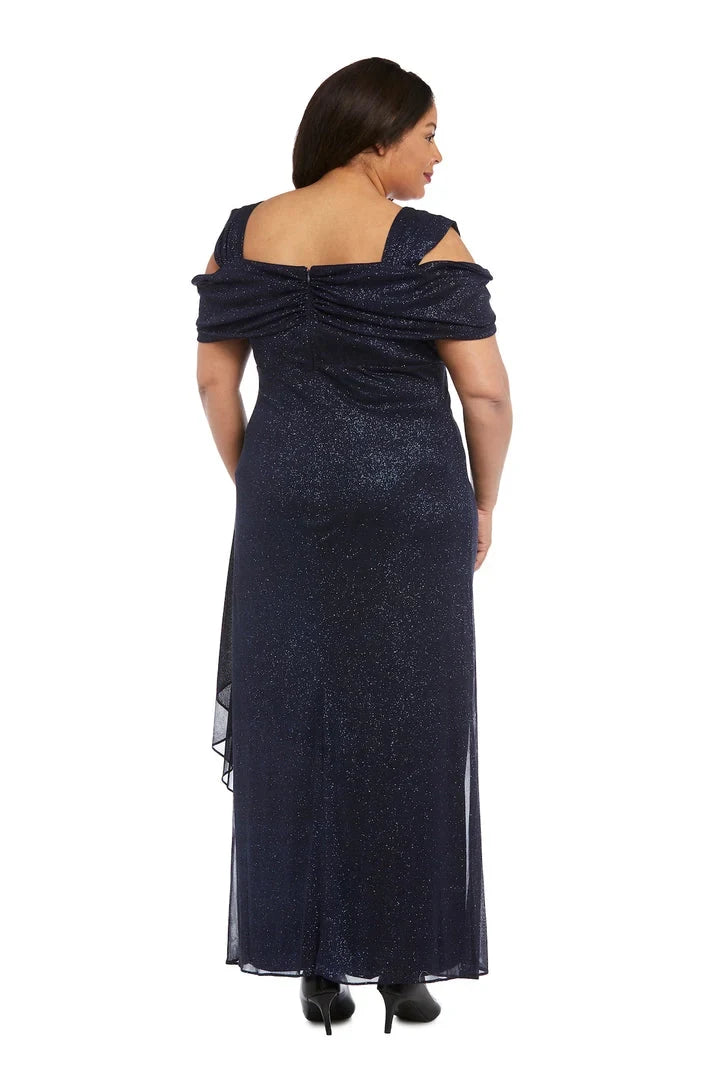 Elegant Sheath Cowl-Neck Ruched Mauve Maxi Mother Of The Bride Dress
